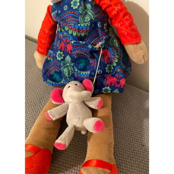 Scentsy Buddy Friend Emily Rag Cloth Doll Dark Hair Elephant plush toy attached - Picture 4 of 8